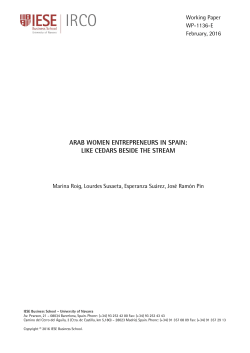 arab women entrepreneurs in spain: like cedars beside the stream