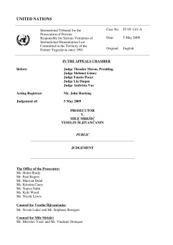 Appeal - International Criminal Tribunal for the former Yugoslavia