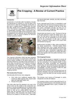 Pile cropping - a review of current practice
