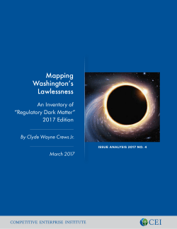 Mapping Washington`s Lawlessness - Competitive Enterprise Institute
