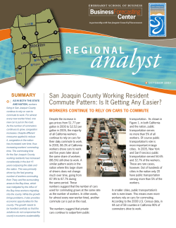 Commuting Patterns - University of the Pacific