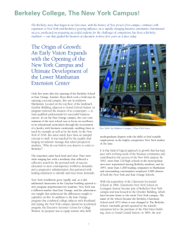 History of the New York Location