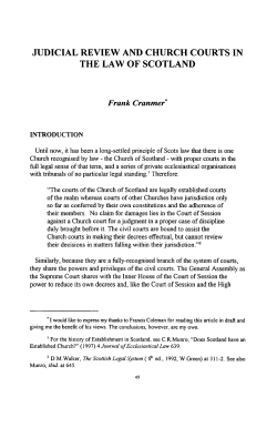 judicial review and church courts in the law of scotland
