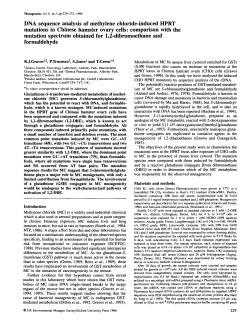DNA sequence analysis of methylene chloride