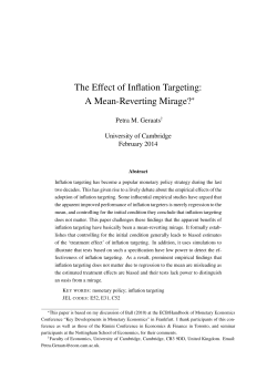 The Effect of Inflation Targeting: A Mean