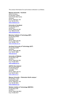 The contact information for each tertiary institution is as follows