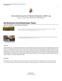 AN OVERVIEW ON INTERNATIONAL TRADE