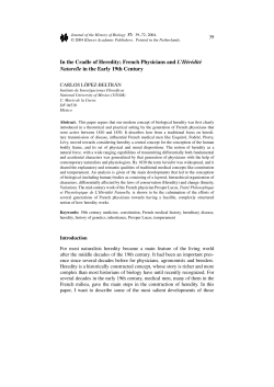 In the Cradle of Heredity - Instituto de Investigaciones Filos&oacute;ficas