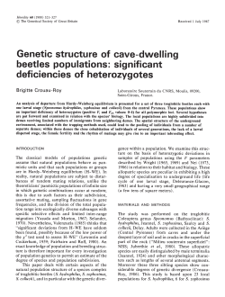 Genetic structure of cave-dwelling beetles populations: significant