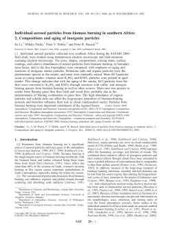 Individual aerosol particles from biomass burning in southern Africa