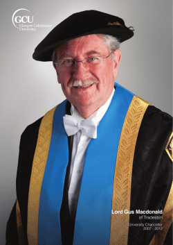 Lord Gus Macdonald - Glasgow Caledonian University