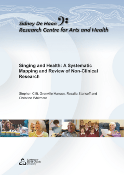 Choral Singing Full Report - Canterbury Christ Church University