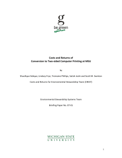 Costs and Returns of Conversion to Two