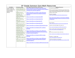6th Grade Common Core Math Resources