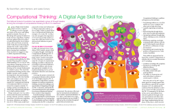 Computational Thinking: A Digital Age Skill for Everyone