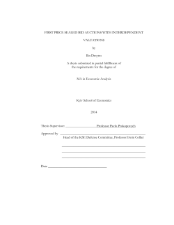 FIRST PRICE SEALED BID AUCTIONS WITH INTERDEPENDENT