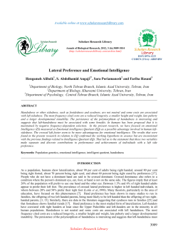 Lateral Preference and Emotional Intelligence