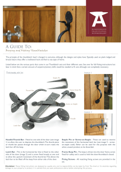 Thumblatch - Fitting Guide - 2015.indd