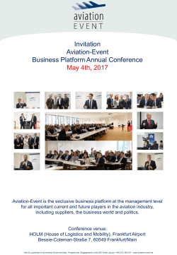 Invitation Aviation-Event Business Platform Annual Conference May