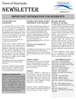 Newsletter - Town of Stewiacke