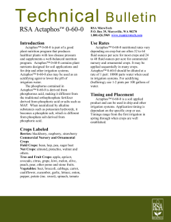 Actaphos 0-60-0 Technical Bulletin