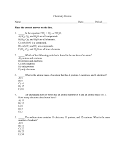 Chemistry Review Questions