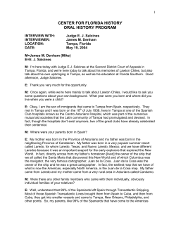 center for florida history oral history program