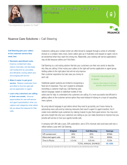 Nuance Care Solutions :: Call Steering