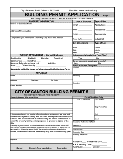 BUILDING PERMIT APPLICATION Page 1