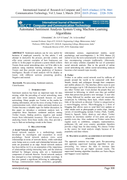 Automated Sentiment Analysis System Using Machine Learning