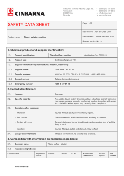 safety data sheet