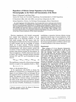 Dependence of Chlorine Isotope Separation in Ion