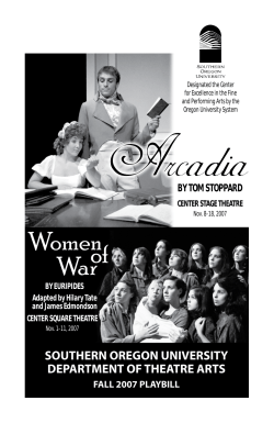 Playbill - Inside SOU - Southern Oregon University