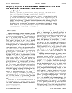 Frequency response of cantilever beams immersed in viscous fluids