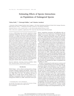 Estimating Effects of Species Interactions on Populations of