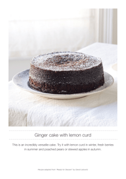 Ginger cake with lemon curd