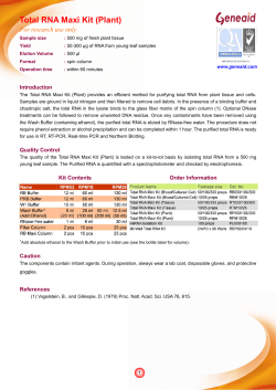RPM10 Total RNA Maxi Kit _Plant_ protocol