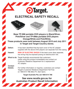 Recall Notice Advertisement.