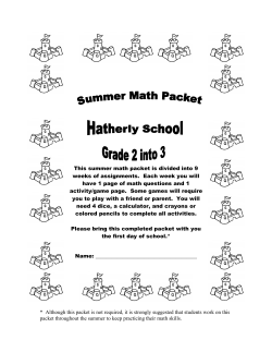 SUMMER GR2 week 1, 2 and 3