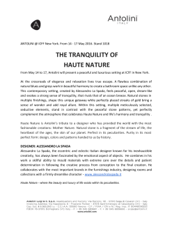 THE TRANQUILITY OF HAUTE NATURE