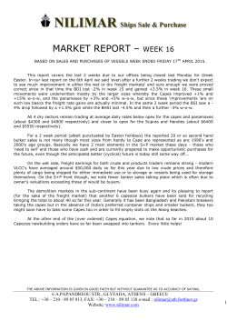 market report &ndash; week 16