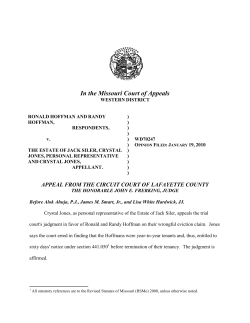 In the Missouri Court of Appeals