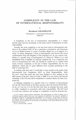 complicity in the law of international responsibility