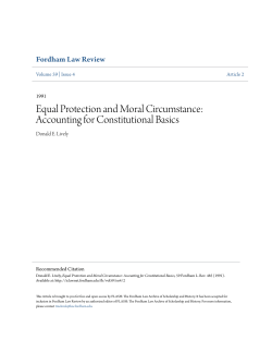 Equal Protection and Moral Circumstance