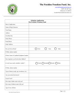 Our Adoption Application