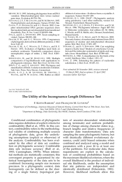 The Utility of the Incongruence Length Difference Test