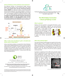 The Mind-Body Connection &ndash; Onset of Puberty