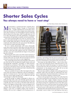 Shorter Sales Cycles - Renbor Sales Solutions Inc.