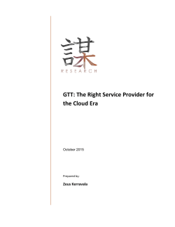 GTT: The Right Service Provider for the Cloud Era