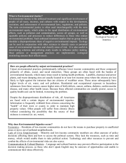 Environmental Justice - Ecological Society of America